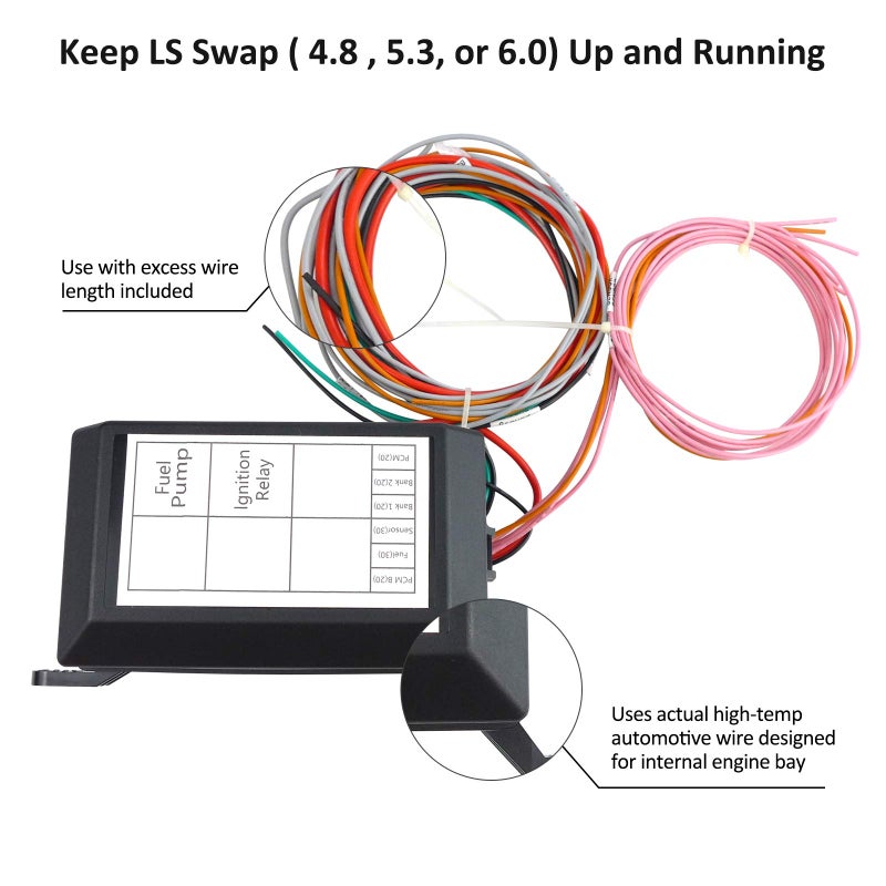 TIKSCIENCE Swap Relay and Fuse Box Block Kit, Waterproof Standalone Wiring Harnesses Fit for LS1 6.0 5.3 4.8 LSx, with 2 relays and 6 fuses - Image 3